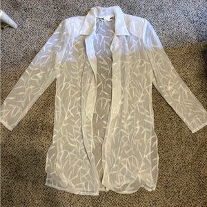 Dana Kay White Sheer Blouse